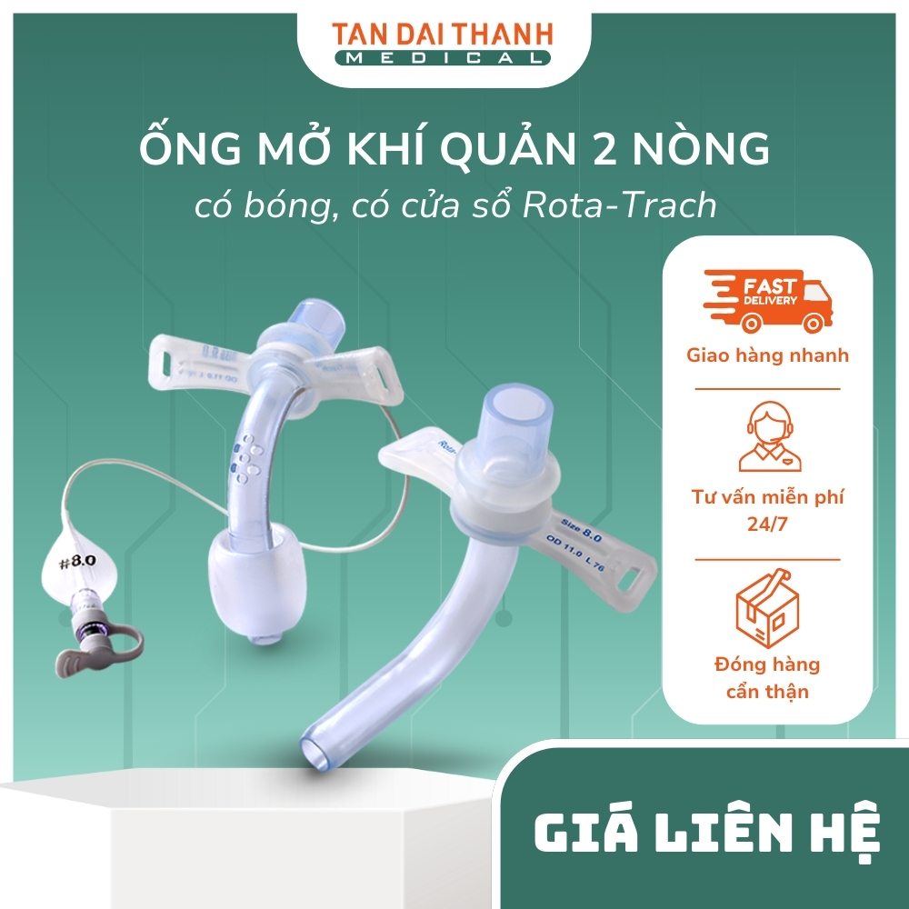 Ống mở khí quản 2 nòng Rota-trach có bóng, có cửa sổ